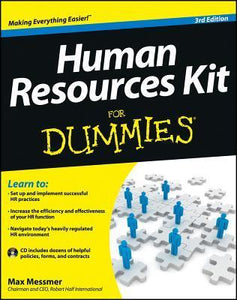 Human Resources Kit for Dummies (Used Paperback) - Max Messmer Jr.
