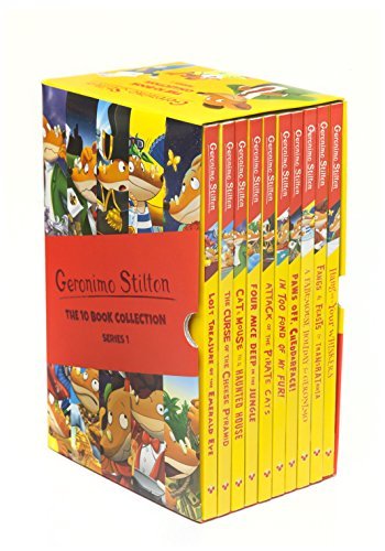 Geronimo Stilton 10 Book Collection Boxed Set (Used Paperback) - Scholastic Inc. ,  Blasco Pisapia  (Illustrator) ,  Roberto Ronchi  (Illustrator)