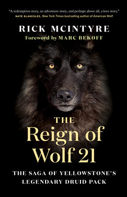 The Reign of Wolf 21 - The Saga of Yellowstone's Legendary Druid Pack (used hardcover) - Rick Mcintyre