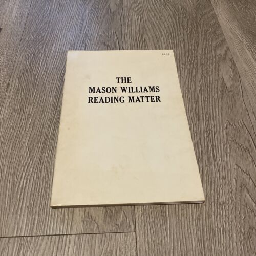 The Mason Williams Reading Matter (Used Paperback) - Mason Williams