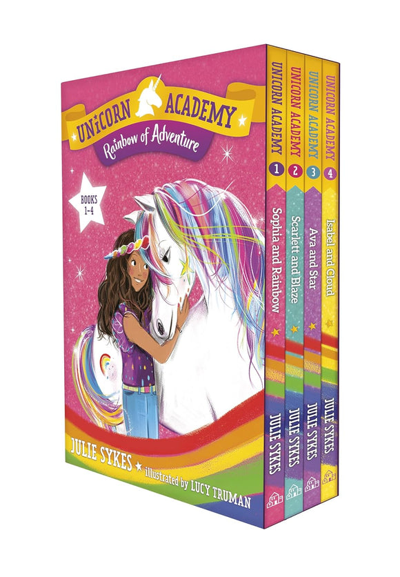 Unicorn Academy Rainbow of Adventures New Boxed Set in Plastic (New Paperbacks) - Julie Sykes