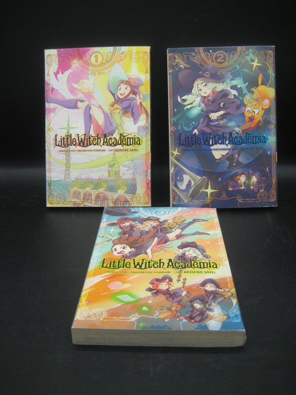 Little Witch Academia Volumes 1-3, 3-Book Bundle (Used Paperbacks) - Trigger/Yoh Yoshinari, Keisuke Sato