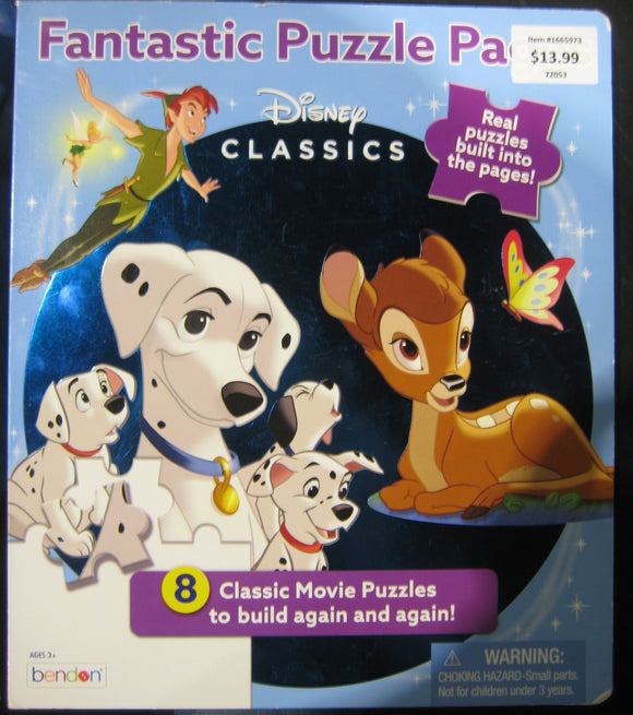 Fantastic Puzzle Pages: Disney Classics (Used Hardcover) - Bendon Publishing