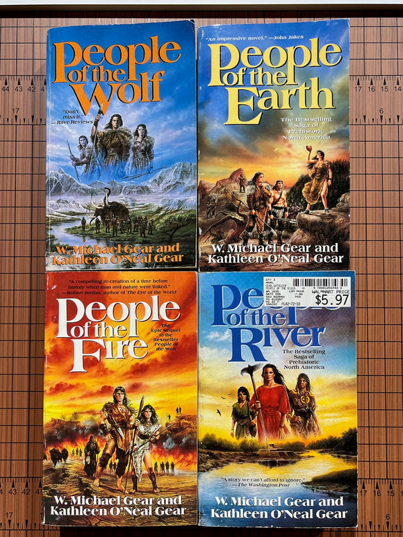 North America's Forgotten Past Bundle #1 (Lot of 4 Used PB) - W. Michael Gear, Kathleen O'Neal Gear