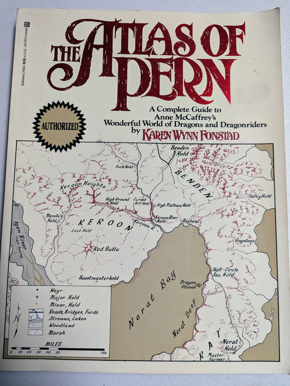 The Atlas of Pern (Used Paperback) - Karen Wynn Fonstad (1984)