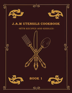 J.A.M Utensils Cookbook with Recipes and Riddles Books 1 & 2 (Used Paperback Set) - Magical Journals