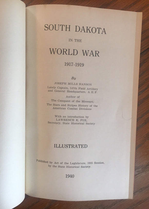 South Dakota in the World War (Used Hardcover) - Joseph Mills Hanson