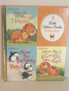 3 Little Golden Books Collection with How Do Lions Say I Love You (Used Hardcover) - Diane Muldrow